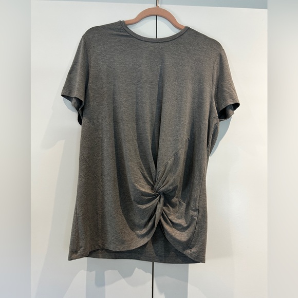 Aritzia the group Babaton knotted front draped tshirt dark grey FINAL PRICE. - Picture 4 of 7